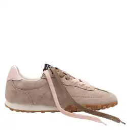 Wehkamp Boax Strike leren sneakers taupe aanbieding