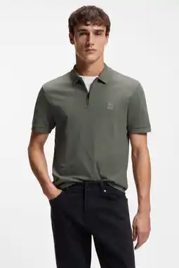 Wehkamp BOSS slim polo donkergroen aanbieding