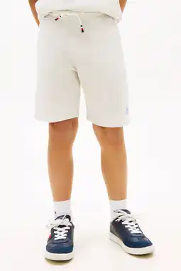 Wehkamp Tommy Hilfiger sweatshort ecru aanbieding