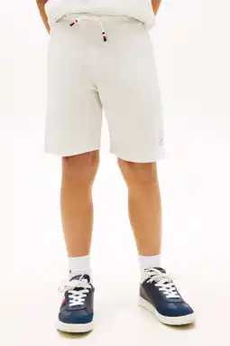 Wehkamp Tommy Hilfiger sweatshort ecru aanbieding