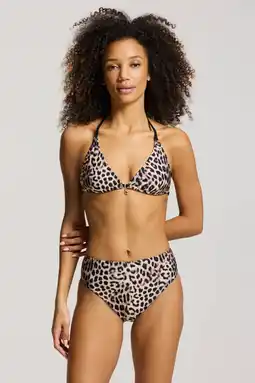 Wehkamp Shiwi The Sunshine Brand voorgevormde triangel bikini set Liz beige/zwart aanbieding