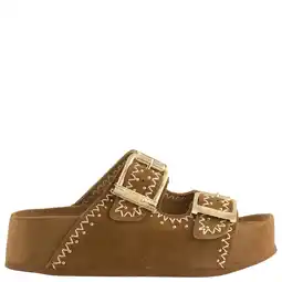 Wehkamp Colors of California HC.DUNE08 suède slippers cognac aanbieding