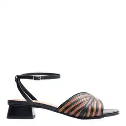 Wehkamp Gioseppo Bigelow leren sandalen zwart/cognac aanbieding