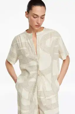 Wehkamp comma blouse met linnen ecru aanbieding