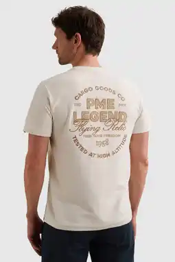 Wehkamp PME Legend regular T-shirt met backprint ecru aanbieding