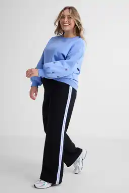 Wehkamp GREAT LOOKS straight fit broek met tape detail zwart aanbieding
