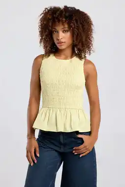 Wehkamp America Today gestreepte top - geel aanbieding