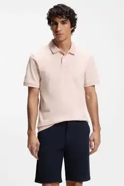 Wehkamp BOSS slim polo lichtroze aanbieding