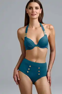 Wehkamp marlies dekkers Royal Navy high waist bikinibroekje - blauw aanbieding