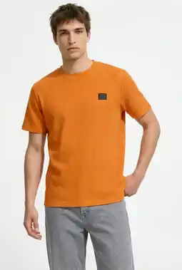 Wehkamp JACK & JONES relaxed T-shirt met textuur oranje aanbieding