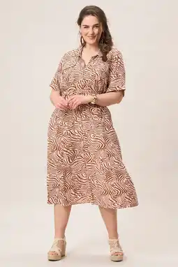 Wehkamp Miss Etam Plus blousejurk oranje aanbieding
