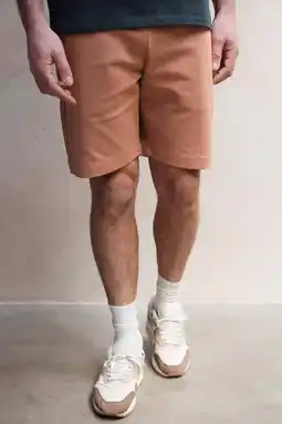 Wehkamp Kultivate Luxury regular sweatshort terra aanbieding