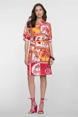 Wehkamp Geisha blousejurk met print - roze aanbieding