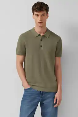 Wehkamp s.Oliver regular polo gebreid donkergroen aanbieding