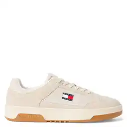 Wehkamp Tommy Jeans leren sneakers beige aanbieding