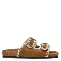Wehkamp PS Poelman Monica suède slippers cognac aanbieding