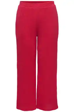 Wehkamp ONLY CARMAKOMA casual broek met hoge taille rood aanbieding