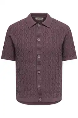Wehkamp ONLY & SONS regular fit overhemd - roze/taupe aanbieding