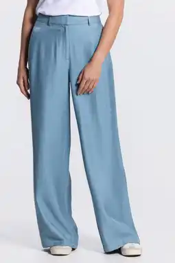 Wehkamp JANSEN Amsterdam wide leg highwaist pantalon blauw aanbieding