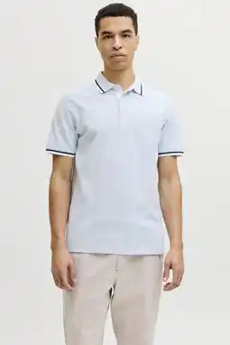 Wehkamp JACK & JONES ESSENTIALS slim polo lichtblauw aanbieding