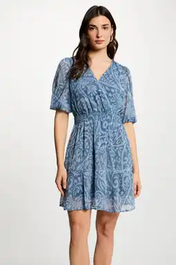 Wehkamp Morgan bohemian jurk met paisley print blauw aanbieding