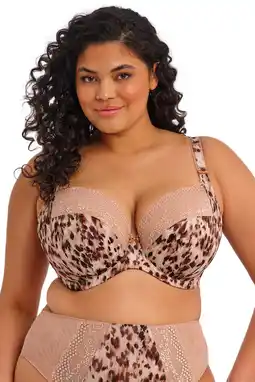 Wehkamp Elomi Lucie niet-voorgevormde kanten gebloemde beugel-bh - beige aanbieding