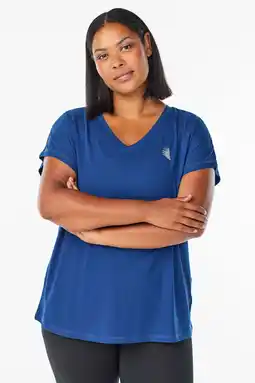 Wehkamp ACTIVE By Zizzi Plus Size sport T-shirt donkerblauw aanbieding