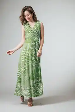 Wehkamp LabeL DOT maxi jurk groen aanbieding