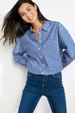 Wehkamp LOLALIZA gestreepte blouse donkerblauw aanbieding