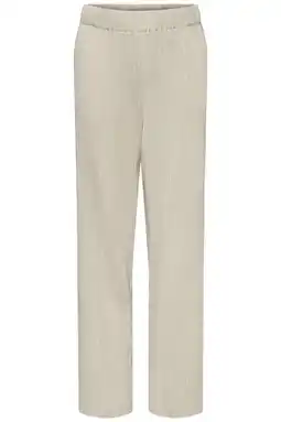 Wehkamp KIDS ONLY GIRL straight casual broek met textuur beige aanbieding