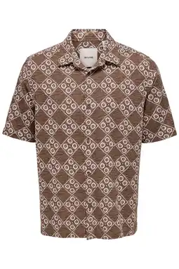 Wehkamp ONLY & SONS regular casual overhemd brique aanbieding
