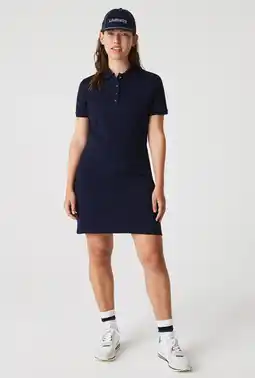 Wehkamp Lacoste T-shirtjurk korte jurk donkerblauw aanbieding