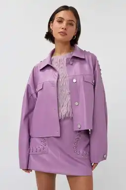 Wehkamp Studio AMAYA imitatieleren rok lila aanbieding
