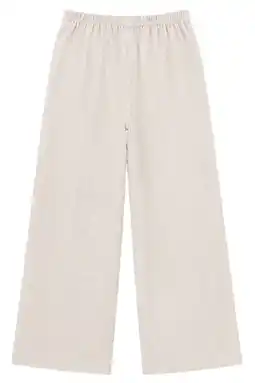 Wehkamp Elvira Collections straight fit regular waist broek met linnen - beige aanbieding