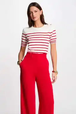 Wehkamp Morgan top ecru/ rood aanbieding