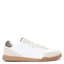 Wehkamp Tommy Hilfiger leren sneakers beige aanbieding