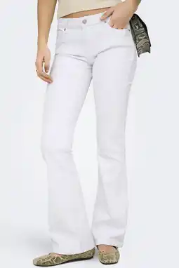 Wehkamp ONLY Onlcarrie Lw Back Pock Flared Dnm Box bootcut jeans wit aanbieding