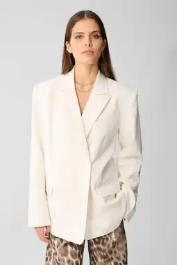 Wehkamp Shoeby oversized blazer ecru aanbieding