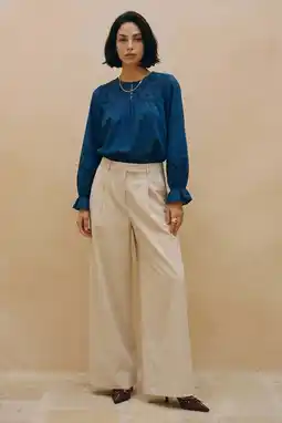 Wehkamp VERO MODA broderie top - donkerblauw aanbieding