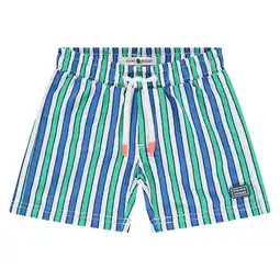 Wehkamp Stains&Stories zwemshort met strepenprint blauw/groen/wit aanbieding