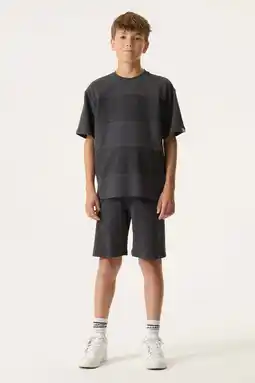 Wehkamp Garcia relaxed regularwaist sweatshort antraciet aanbieding