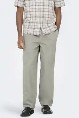 Wehkamp ONLY & SONS ONSTIMES loose casual broek lichtgroen aanbieding