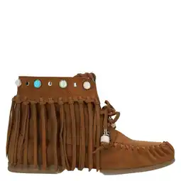Wehkamp Sacha suède veterboots cognac aanbieding