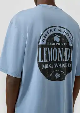 Wehkamp QS relaxed T-shirt met backprint blauw aanbieding