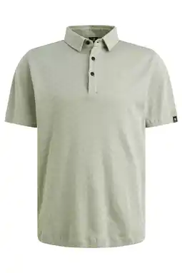 Wehkamp Vanguard regular polo met ingebreid patroon groen aanbieding