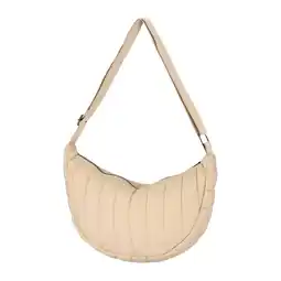 Wehkamp Sarlini doorgestikte crossbody tas beige aanbieding