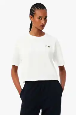 Wehkamp Lacoste T-shirt ecru aanbieding