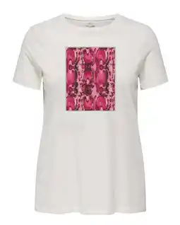 Wehkamp ONLY CARMAKOMA T-shirt wit aanbieding