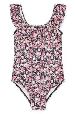 Wehkamp Tumble 'n Dry badpak met ruches donkerblauw / roze aanbieding