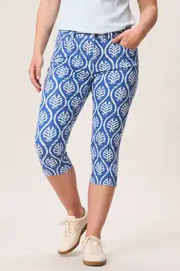 Wehkamp Miss Etam slim regularwaist capri blauw aanbieding